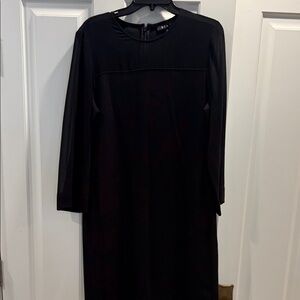 DKNY Black Long Sleeve Shift Dress